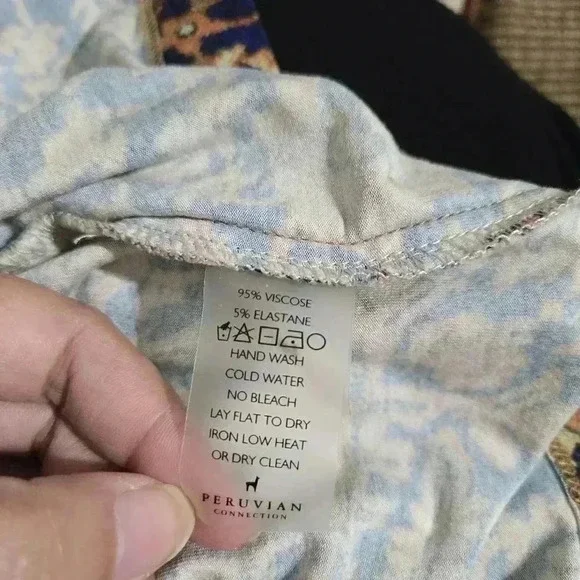 Peruvian Connection Half Wrap Sultanabad Sleeveless Midi Dress Size M #177 - Picture 5 of 6